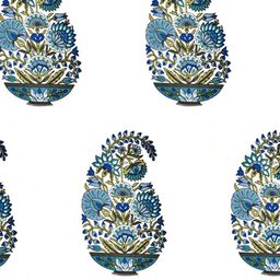BED-SHEET.COM Green & White Cotton Floral Printed Window Curtain image 5