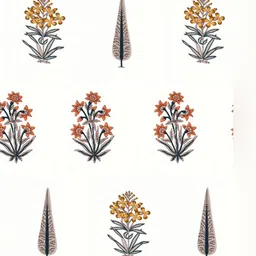 BED-SHEET.COM White & Brown Floral Printed Window Curtain image 4