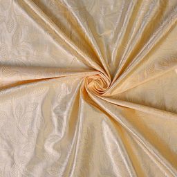 Cortina Set of 2 Cream-Coloured Embossed Leaf Print Polyester Long Door Curtains image 5