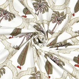 BED-SHEET.COM White & Coffee Brown Floral Printed Window Curtain image 3