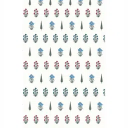 BED-SHEET.COM White & Grey Floral Printed Cotton Window Curtain image 5