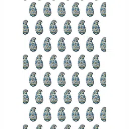 BED-SHEET.COM White & Green Floral Printed Window Curtain image 3
