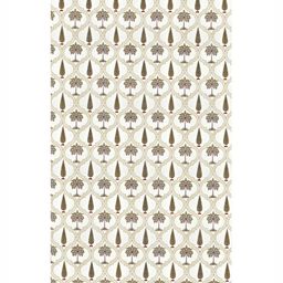 BED-SHEET.COM White & Coffee Brown Floral Printed Window Curtain image 5