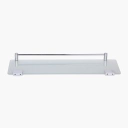 Home Centre Transparent Solid Rectangular Glass Shelf image 3