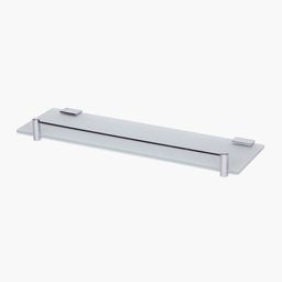 Home Centre Transparent Solid Rectangular Glass Shelf image 4