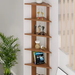 bluewud Braine Brown Wooden Basic Wall Shelf-image-54