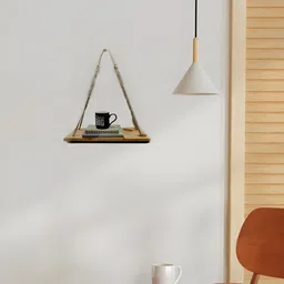 VAH Kya Bat Hai !! Macrame Wood Wall Floating Shelves image 3