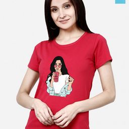 CHOZI Round Neck Pack Of 2 Graphic Printed Cotton T-Shirt-image-78