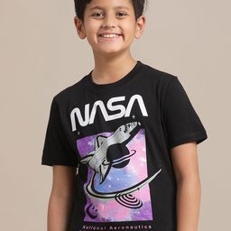 Kids Ville Boys Nasa Printed Pure Cotton T-Shirt-image-24