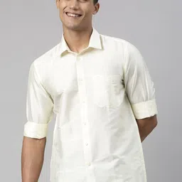 TATTVA Men Off White Slim Fit Casual Shirt-image-69