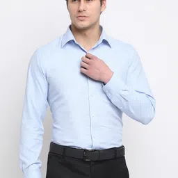 Cantabil Men Blue Original Pure Cotton Formal Shirt-image-20