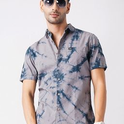 The Indian Garage Co Men Taupe Printed Casual Cotton Shirt-image-98