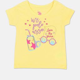 U.S. Polo Assn. Kids Girls Typography Printed Pure Cotton T-shirt-image-27