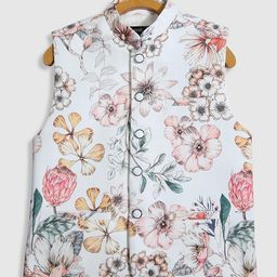 CAVIO Boys Printed Pure Cotton Comfort Fit Nehru Jackets-47
