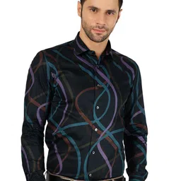 JB STUDIO Abstract Printed Cotton Shirt-image-65