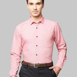 Park Avenue Men Red Slim Fit Printed Casual Shirt-image-79