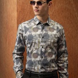 LOCOMOTIVE Satin Abstract Printed Party Shirt-image-72