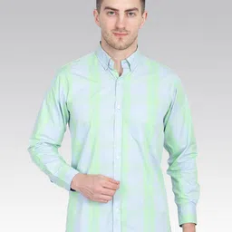 TAHVO Men Slim Fit Gingham Checks Casual Cotton Shirt-image-16