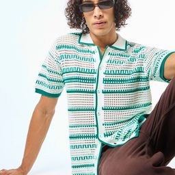 Bewakoof Self Design Cotton Sheer Casual Shirt-image-11