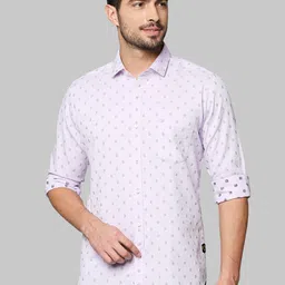 Raymond Men Lavender Regular Fit Printed Casual Shirt-image-12