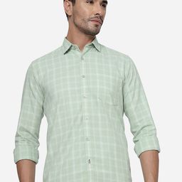 Greenfibre Tartan Checked Pure Cotton Casual Shirt-image-70