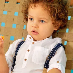KIABI Boy Checked Spread Collar Long Sleeves Cotton Casual Shirt-image-5