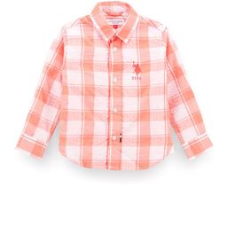U.S. Polo Assn. Kids Boys Classic Windowpane Checked Spread Collar Seersucker Casual Shirt-picture-44