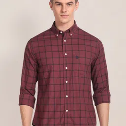 U.S. Polo Assn. Checked Opaque Pure Cotton Casual Shirt-picture-37