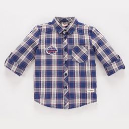 Ed-a-Mamma Boys Tartan Checks Opaque Checked Cotton Casual Shirt-image-32
