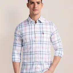 U.S. Polo Assn. Tartan Checks Checked Cotton Casual Shirt-picture-35