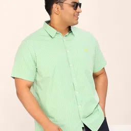 Thomas Scott Plus Size Standard Micro Checked Cotton Casual Shirt-image-25