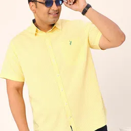 Thomas Scott Plus Size Standard Micro Checked Cotton Casual Shirt-image-19