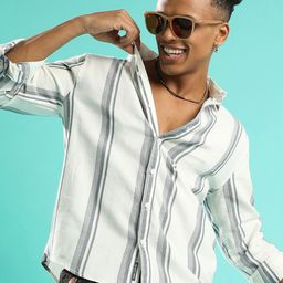 Campus Sutra Men Comfort Barcode Striped Casual Shirt-image-45