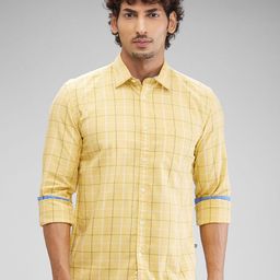 Parx Men Slim Fit Tartan Checks Opaque Checked Casual Shirt-image-41