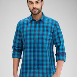 Parx Men Slim Fit Tartan Checks Opaque Checked Casual Shirt-image-38