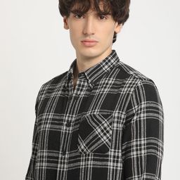 THE BEAR HOUSE Men's Checkered Slim Fit Casual Shit-image-87