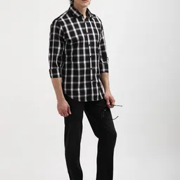Calvin Klein Men Tartan Checks Slim Fit Casual Shirt-image-6