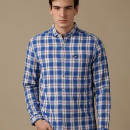 Wrangler Slim Fit Tartan Checked Cotton Casual Shirt-image-82