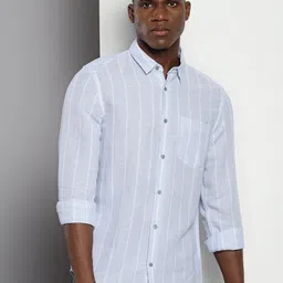 Calvin Klein Spread Collar Long Sleeves Grid Tattersall Checks Regular Fit Casual Shirt-image-74