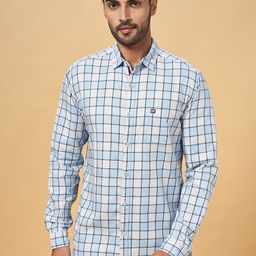 BYFORD by Pantaloons Slim Fit Opaque Checked Cotton Casual Shirt-picture-8
