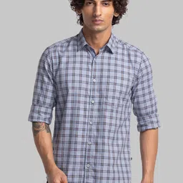 Parx Other Checked Slim Fit Cotton Casual Shirt-image-57