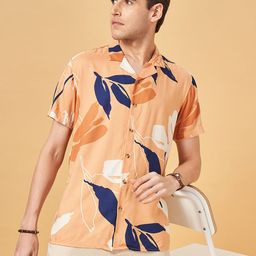 Urban Ranger by pantaloons Floral Printed Spread Collar Slim Fit Casual Shirt-picture-47