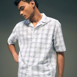 Flying Machine Men Cuban Collar Tartan Checked Cotton Casual Shirt-image-114