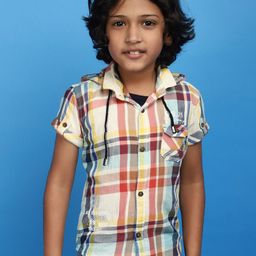 V-Mart Boys Checked Opaque Cotton Casual Shirt-image-97
