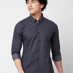 SPYKAR Micro Ditsy Printed Cotton Shirt-image-72
