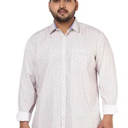 John Pride Plus Size Micro Ditsy Printed Pure Cotton Casual Shirt-picture-57