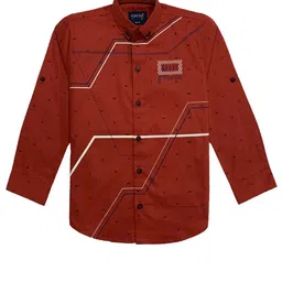 CAVIO Boys Abstract Printed Cotton Casual Shirt-37