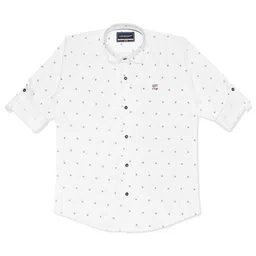 CAVIO Boys Geometric Printed Cotton Casual Shirt-image-13