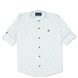 CAVIO Boys Mandarin Collar Cotton Printed Casual Shirt-31