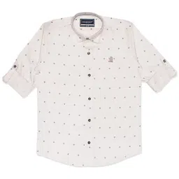 CAVIO Boys Geometric Printed Cotton Casual Shirt-image-0
